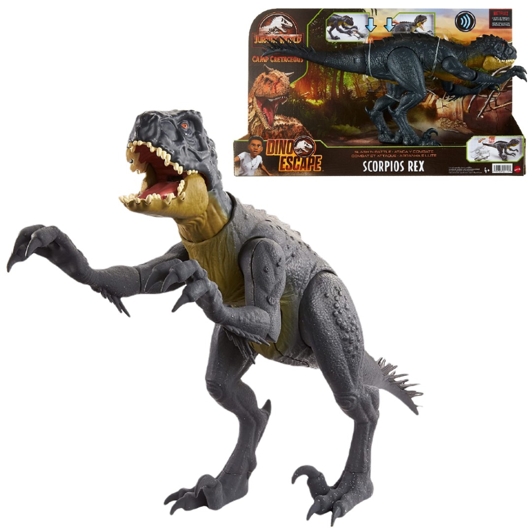 Mattel Jurassic World figurka akcji dinozaur Scorpios Rex HBT41