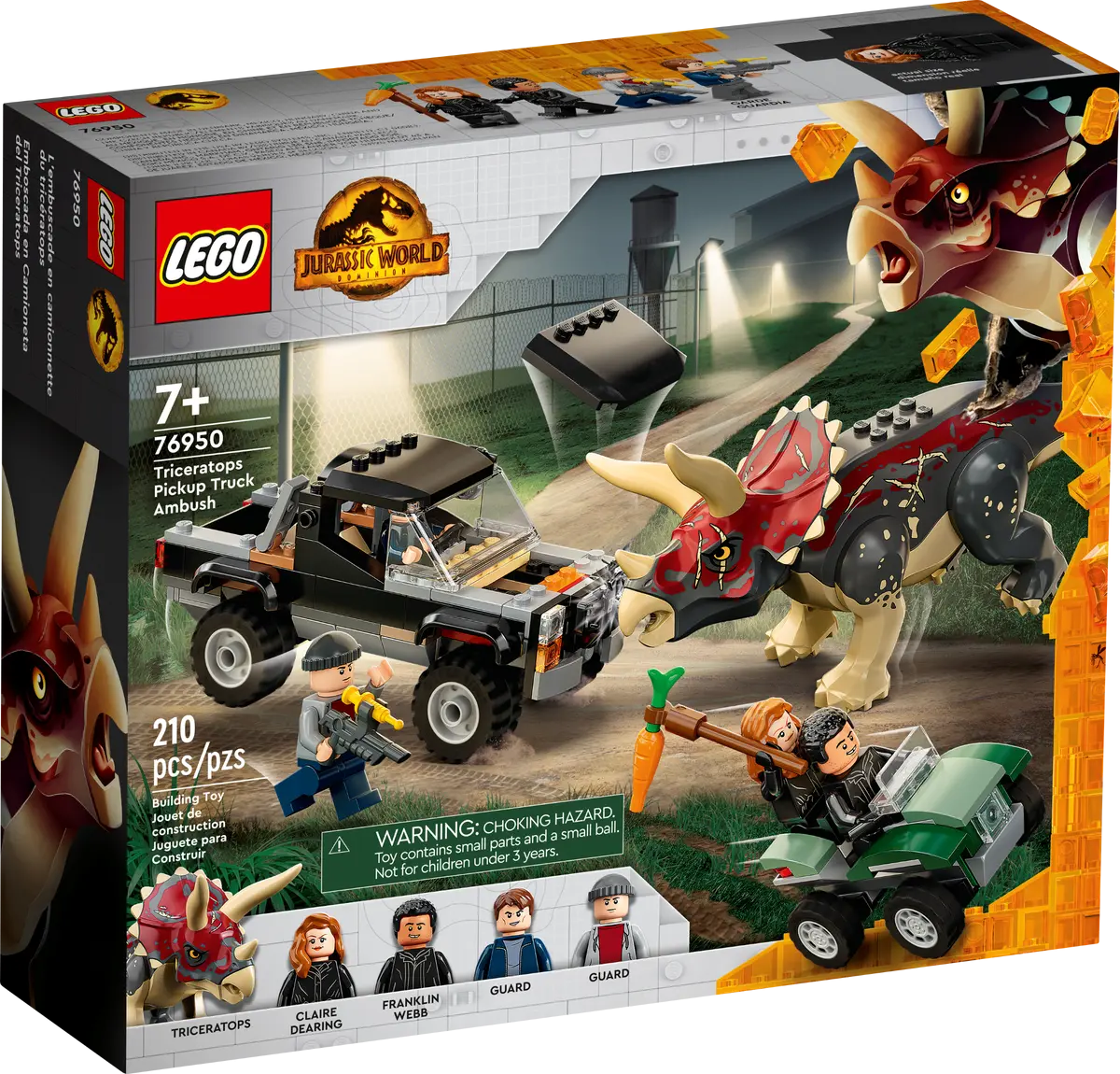 LEGO Jurassic World Triceratops i Zasadzka z Pick-upem 76950