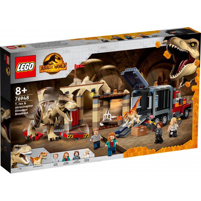 Lego Jurassic World Ucieczka tyranozaura i atrociraptora 76948