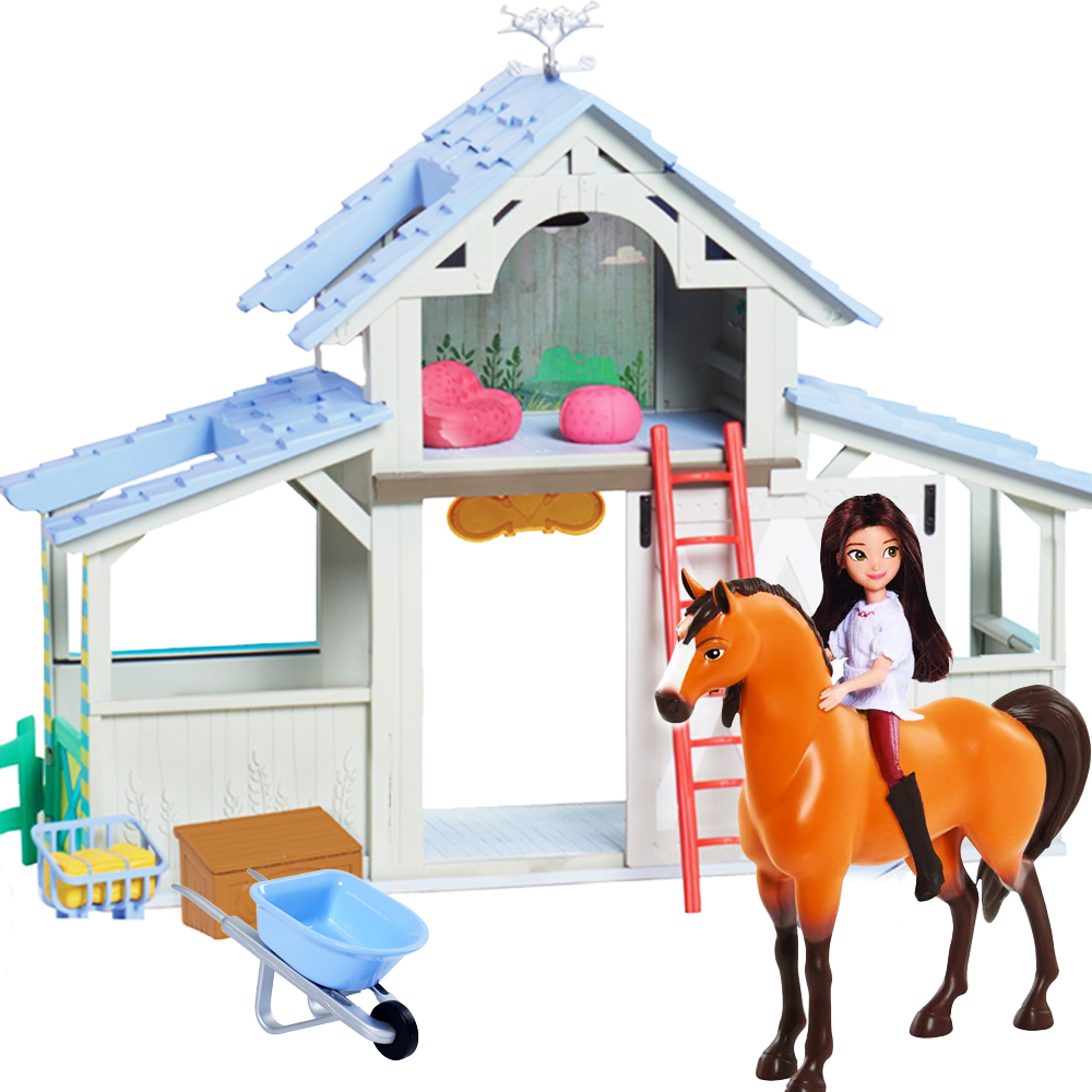 Mustang: Duch wolności Spirit Stajnia + lalka Lucky + koń Spirit + akcesoria 39060