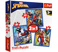 Trefl Puzzle 3w1 Marvel Spiderman pajęcza siła 34841