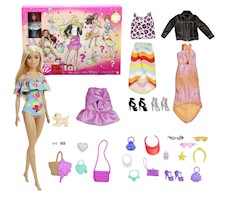 Barbie Kalendarz Adwentowy Lalka + 24 niespodzianki GYN37