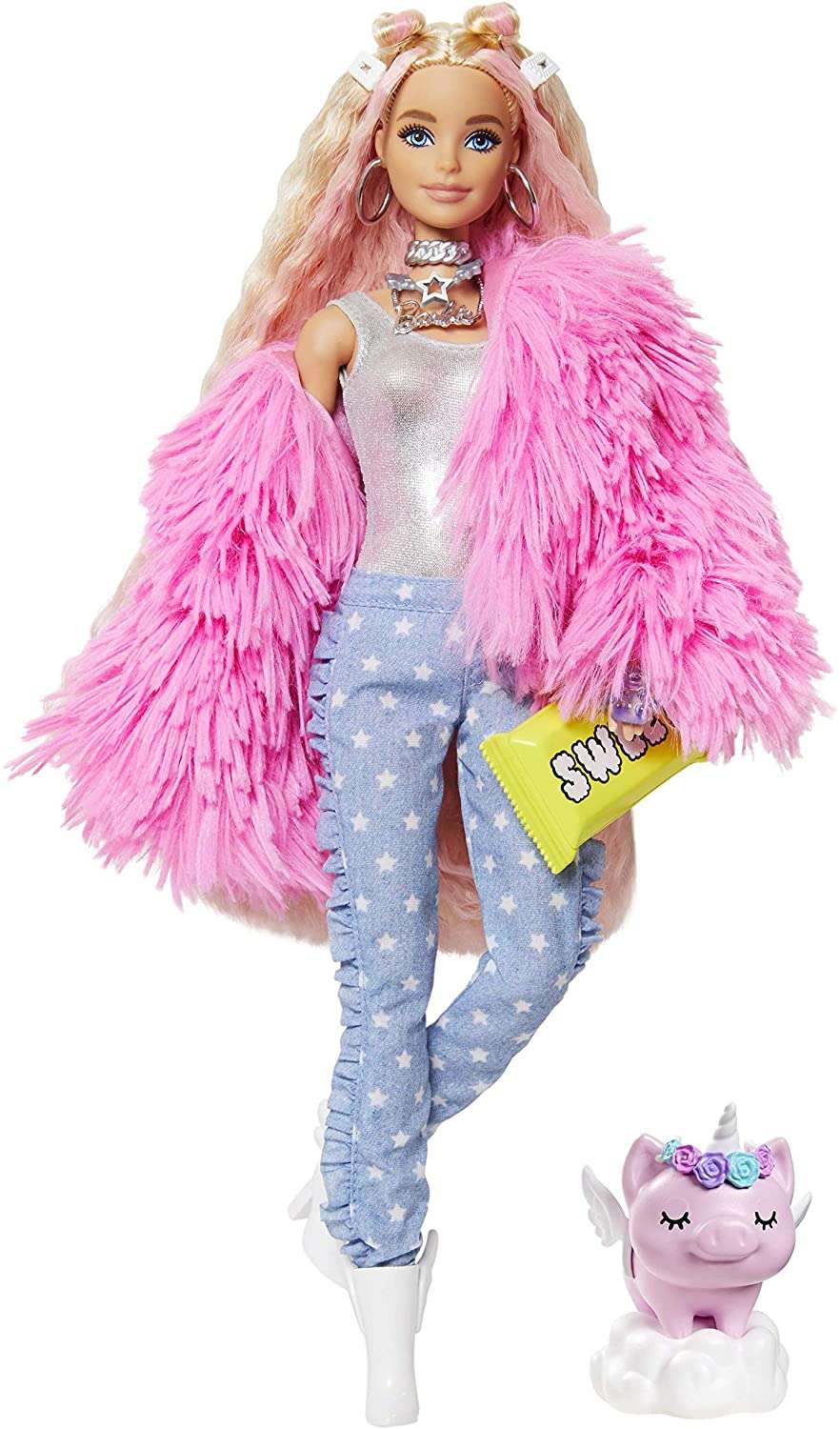 Lalka Barbie Fashionistas Extra ze świnką i akcesoriami GRN28
