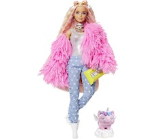 Lalka Barbie Fashionistas Extra ze świnką i akcesoriami GRN28