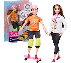 Barbie Lalka Olimpijska medalistka Skateboarding GJL78