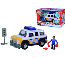Simba Strażak Sam Jeep policyjny + figurka policjanta Malcolma 066291