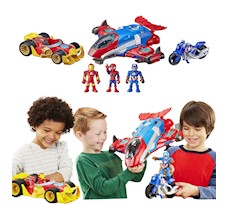 Hasbro Zestaw figurek i pojazdów Spiderman, Ironman i Kapitan Ameryka F1206 uszkodzone opakowanie