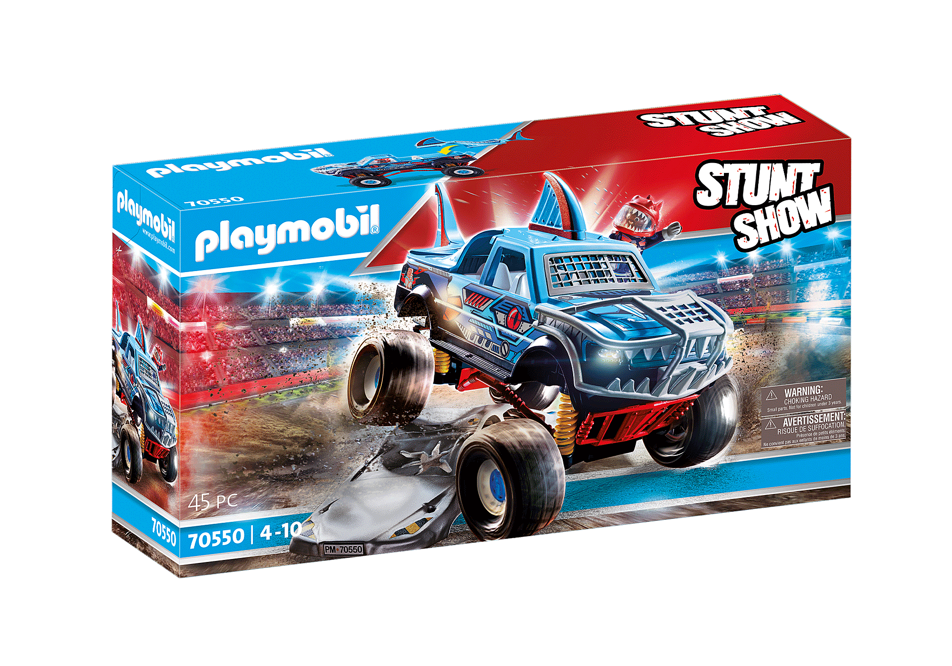 Playmobil Stunt Show Pokaz kaskaderski Monster Truck Rekin 70550