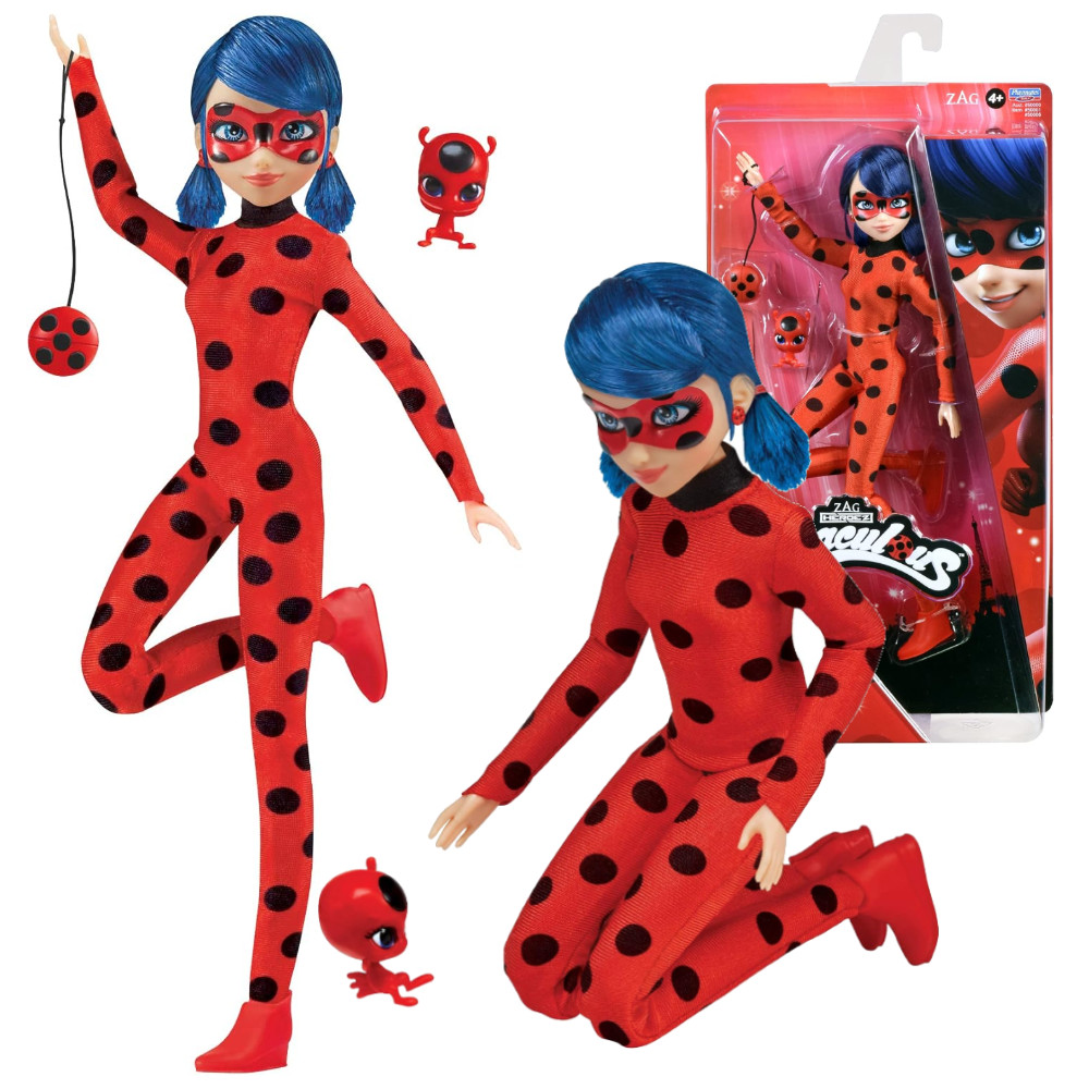 Miraculous: Biedronka i Czarny Kot Lalka Biedronka z Kwami Tikki 50001