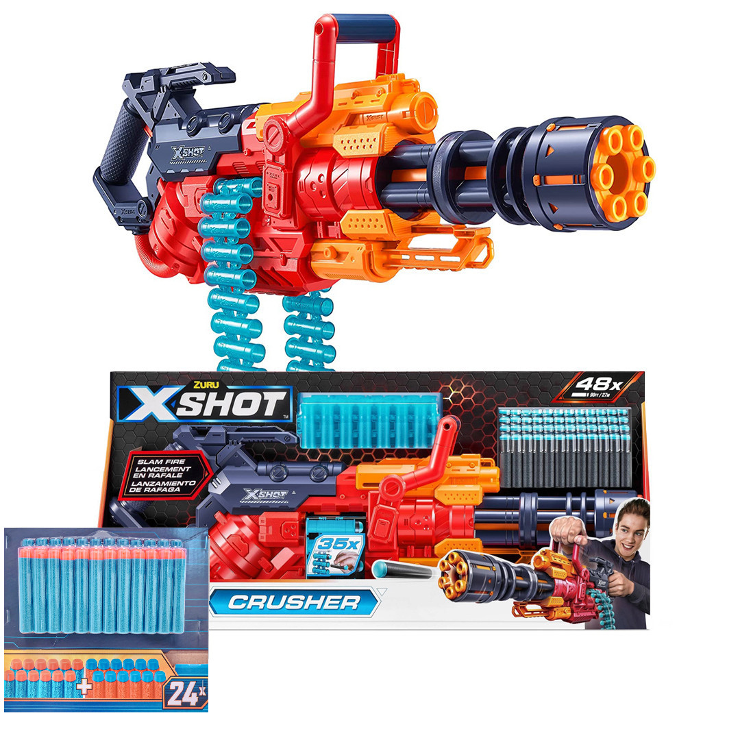 X-Shot Crusher 36382 + strzałki Elite do Nerf 2.0