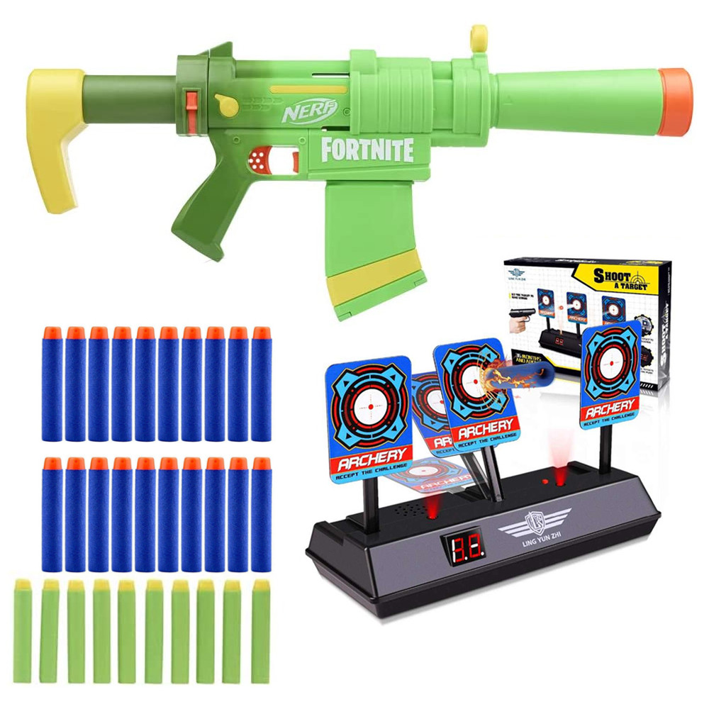 Nerf Fortnite SMG-ZESTY Elite F0319 +Elektroniczna Tarcza 3 cele + 20 strzałek 