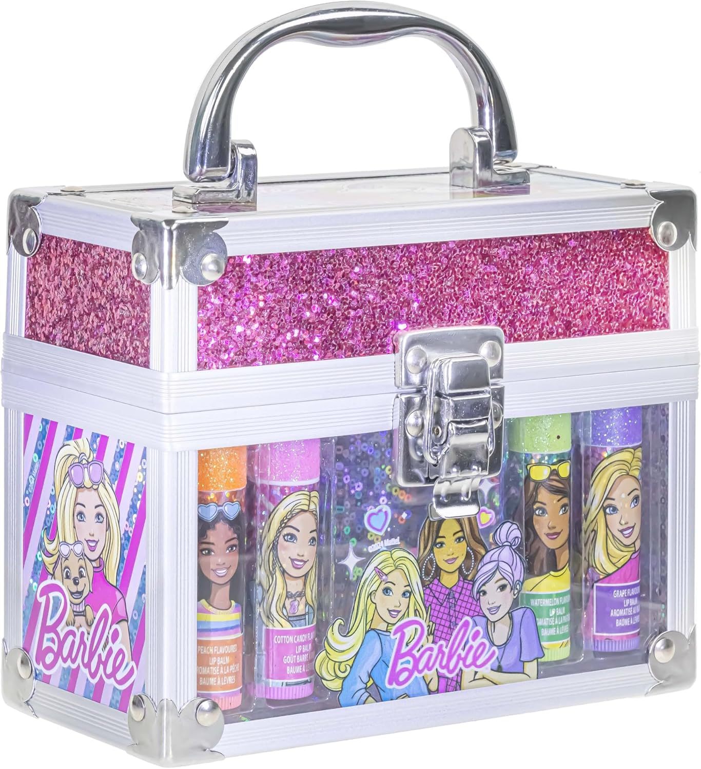 Barbie Kasetka Kuferek z Pomadkami Balsamami do Ust 4-pak BB0392GG