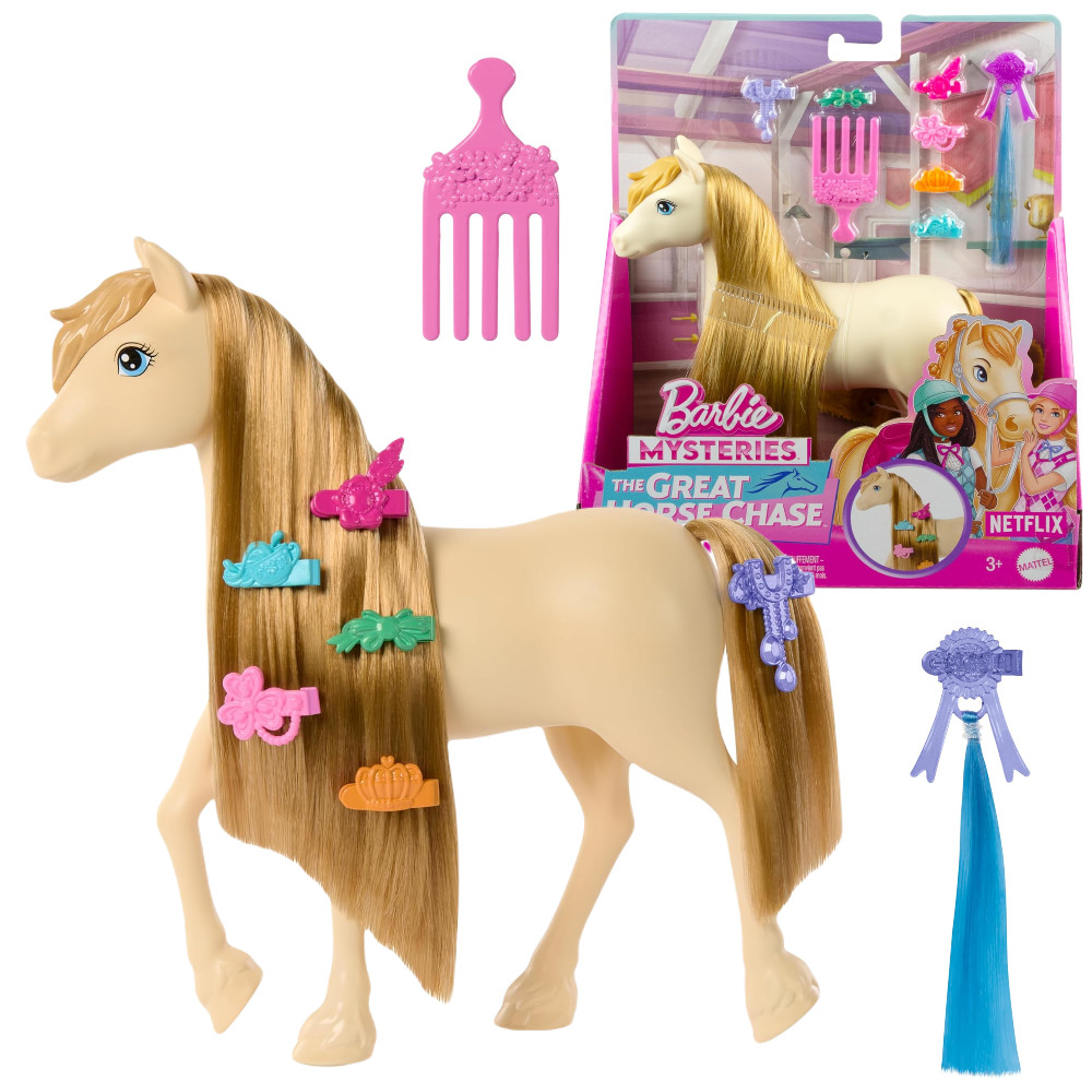 Barbie Konik Kucyk do stylizacji Tornado z grzywą do czesania HXJ36