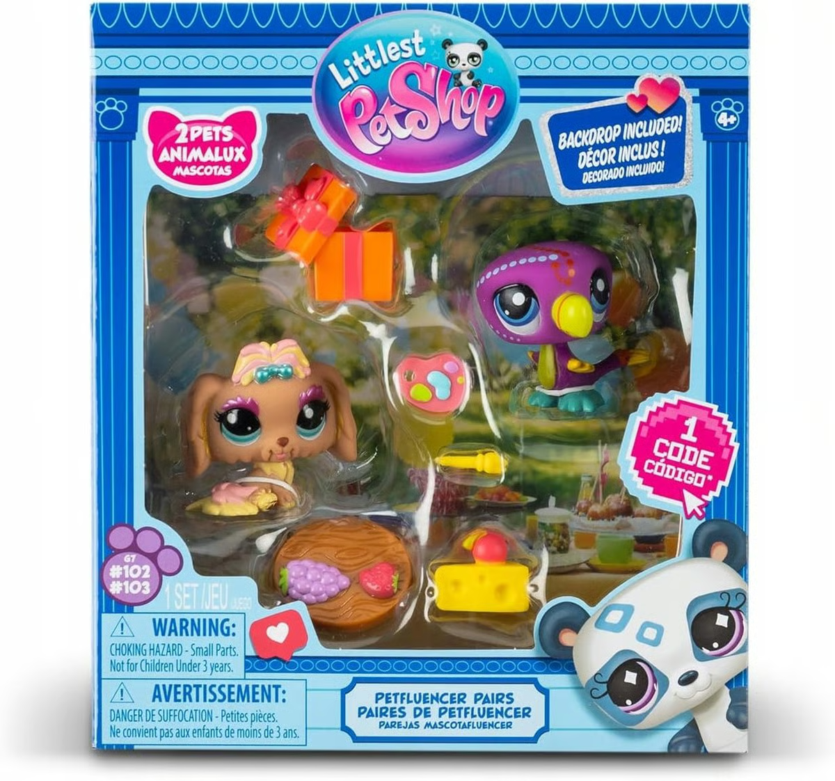 Littlest PetShop Zestaw Petfluencers Pies i Tukan