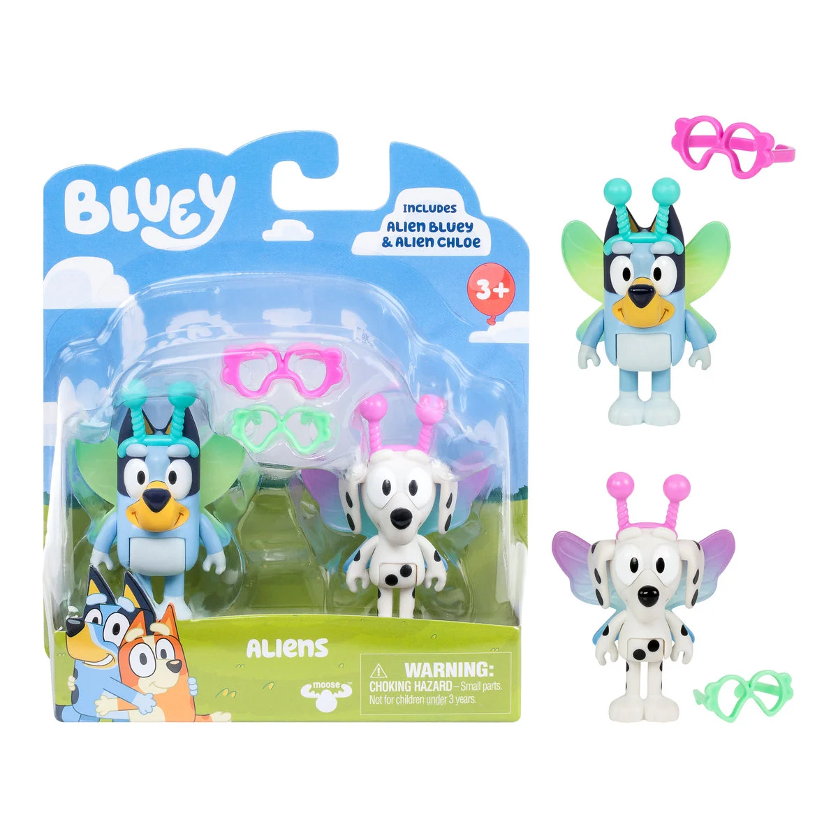 Bluey Zestaw Figurek 2-pak Kosmici Bluey i Chloe 17617
