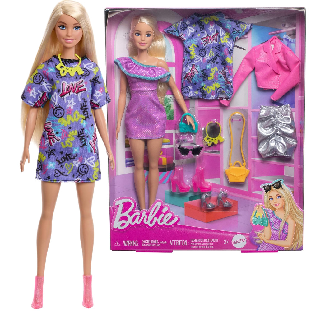 Barbie Lalka Party Fashions Zestaw ubrań + akcesoria HYT61