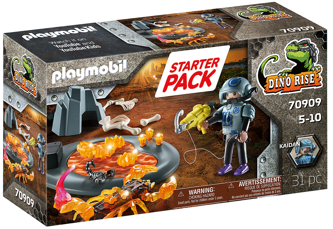 Playmobil Dino Rise Starter Pack Walka z ognistym skorpionem 70909