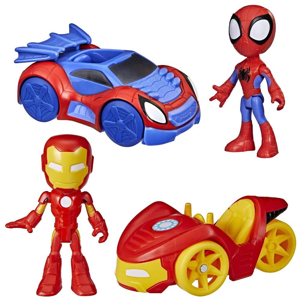 Marvel Spidey i Super-Kumple Zestaw Figurka Iron Man z Pojazdem F3922 + Spidey z Pojazdem F19440