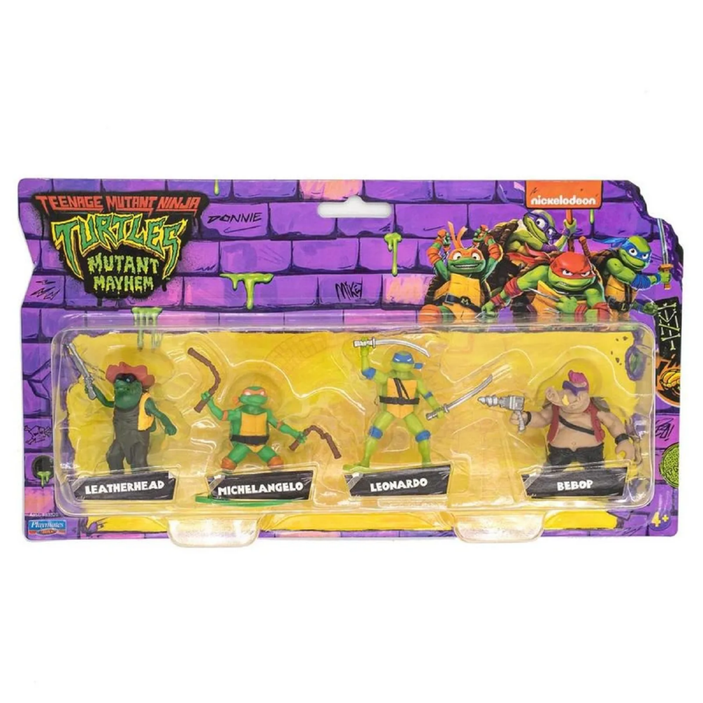 Wojownicze Żółwie Ninja Zestaw Figurek 4pak Leatherhead, Michelangelo, Leonardo, Bebop 83321