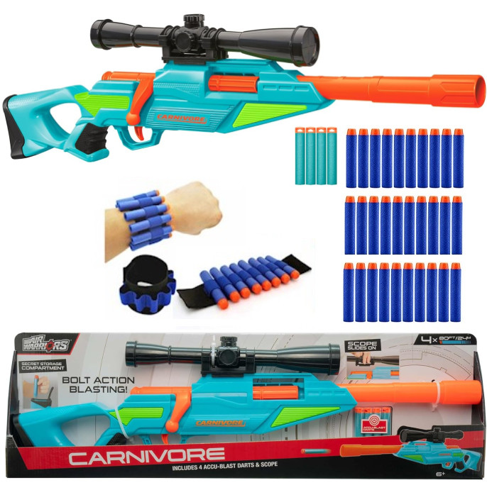 Buzz Bee Air Warriors Carnivore 561005 + 30 strzałek + opaska