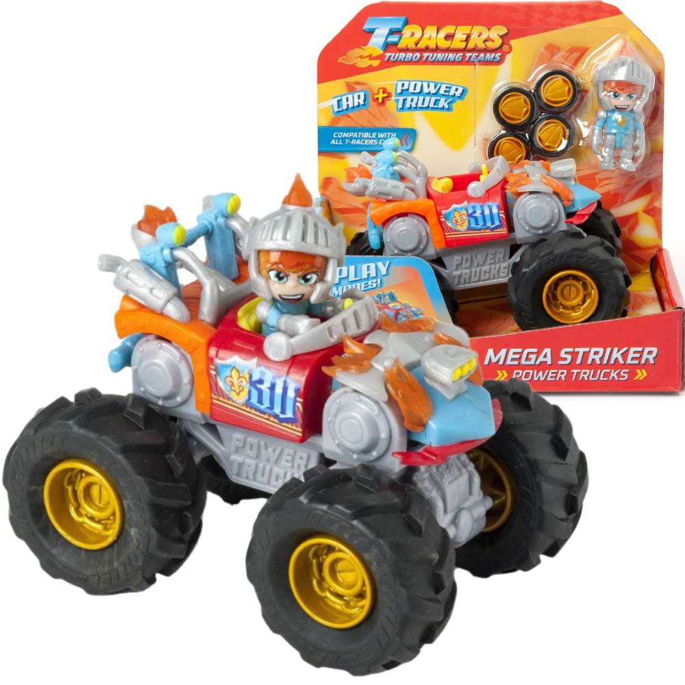 T-Racers Turbo Tuning Teams Autko Mega Striker Power Trucks + figurka kierowcy 18026