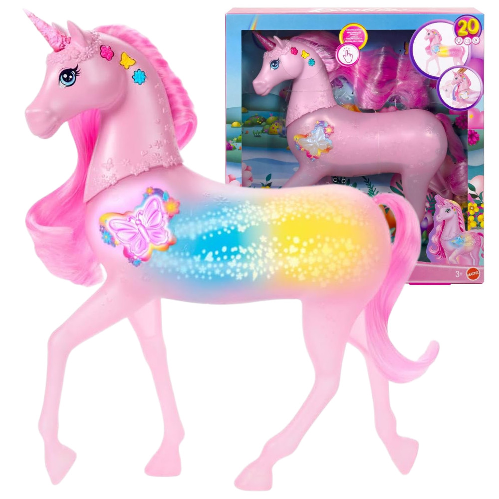 Barbie Magiczny Jednorożec Baśniowe Światełka JCP78