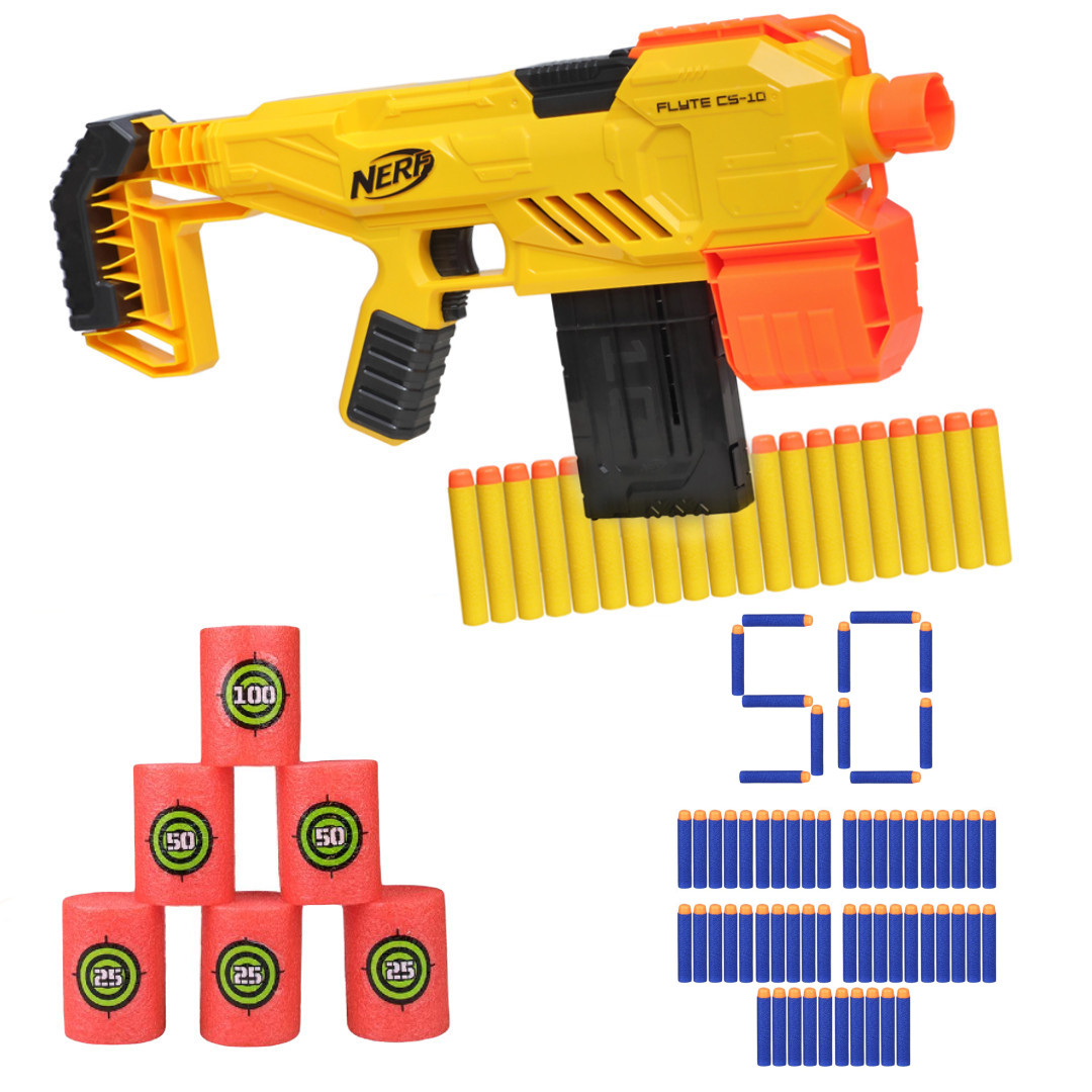 Nerf Alpha Strike Flyte CS-10 E8696 + cele + 50 strzałek 