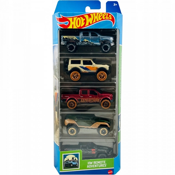  Hot Wheels Samochodziki 5-Pak HW Remote Adventures HLY74