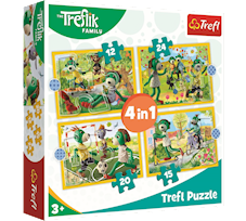 Trefl Puzzle 4w1 Wspólne zabawy Treflików 34358