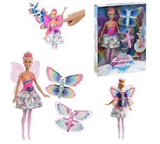 Barbie Dreamtopia Wróżka motylek latające skrzydełka FRB08