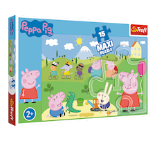 Trefl Puzzle Maxi 15 Szczęśliwy dzień Peppy 14334