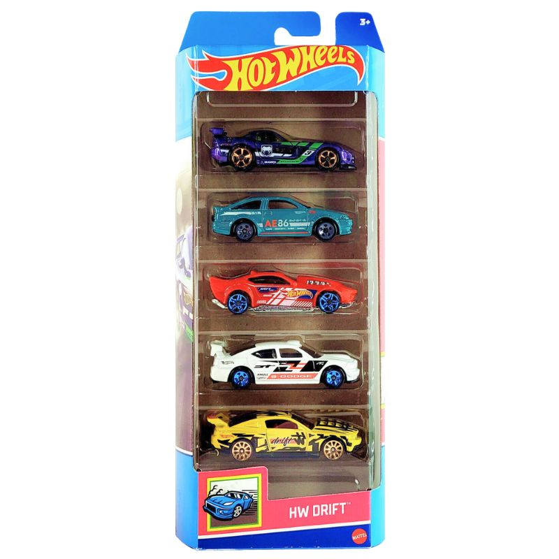  Hot Wheels Samochodziki 5-Pak HW Drift HLY75