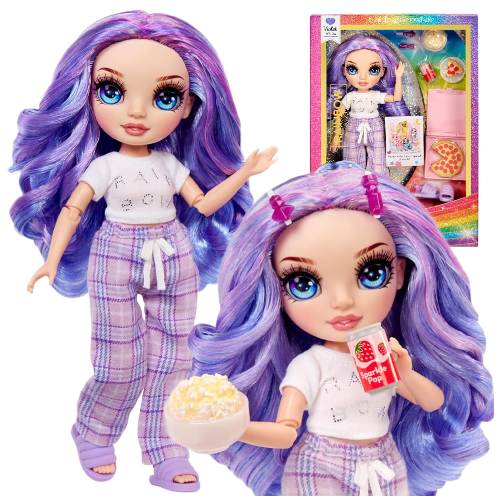 Rainbow High Junior Lalka Violet Willow Pajama Party 503705