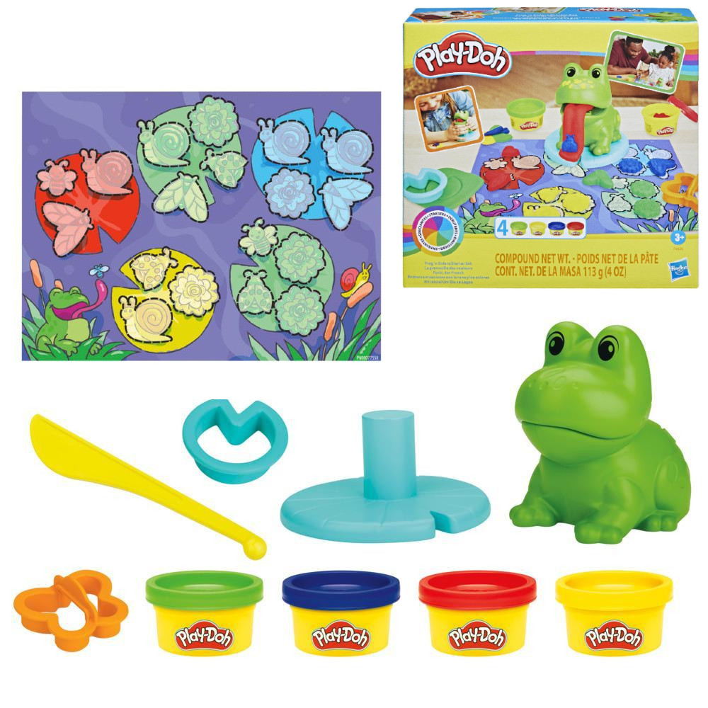 Play-Doh Ciastolina Zestaw Żaba i Nauka Kolorów F6926