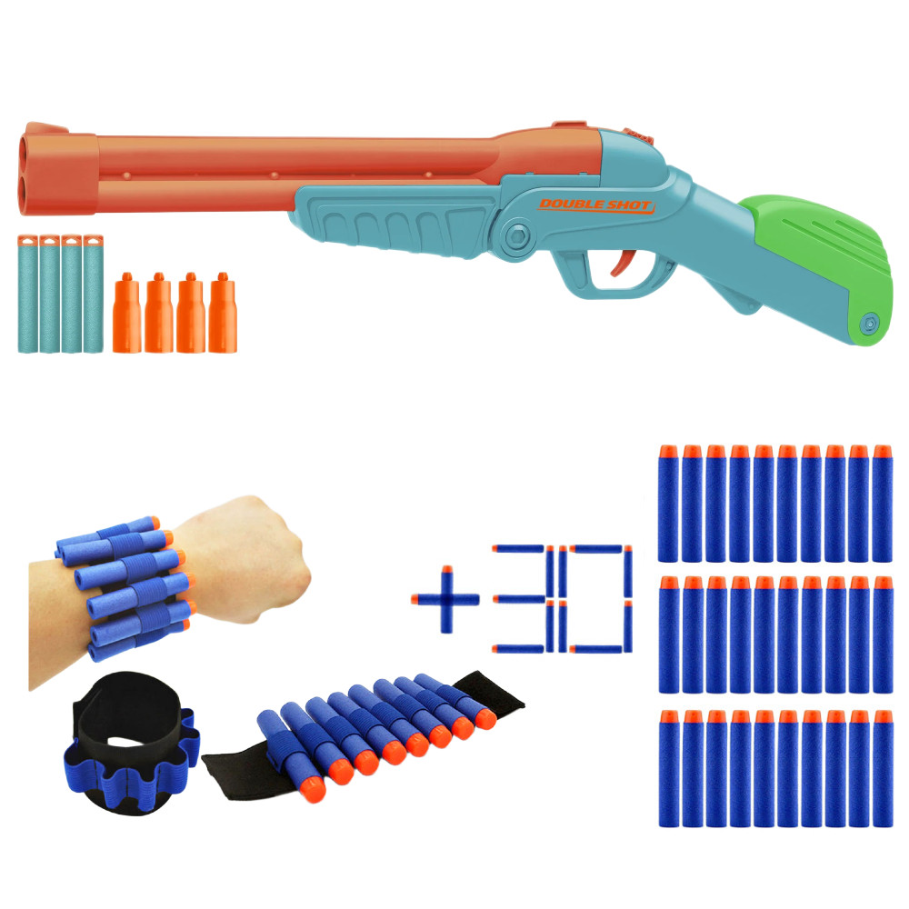 Buzz Bee Air Warriors Strzelba Double Shot 50780 + Opaska na Strzałki  + 30 Strzałek
