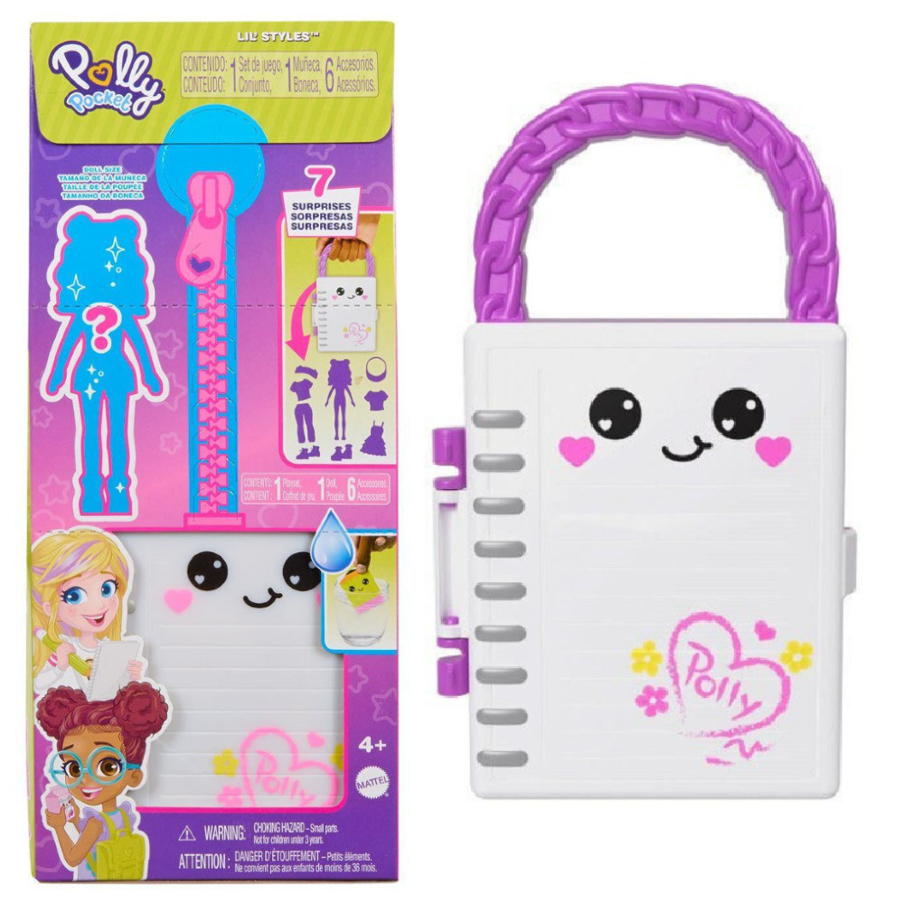 Polly Pocket Zestaw Przenośna Moda z Lalką Polly HTV03