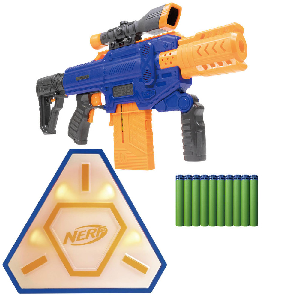 Dart Zone Spectrum Niebieski 637408 + Tarcza Elektroniczna Nerf Flash Strike