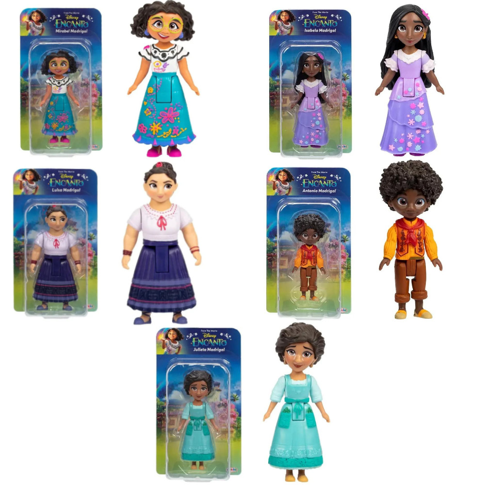 Jackks Pacific Disney Encanto Zestaw Mini Lalek Luisa +  Isabela + Mirabel + Antonio + Julieta