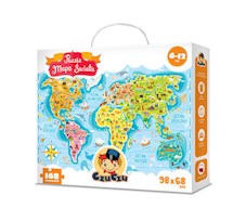 Czuczu Puzzle Mapa Świata 6-12 lat 33626