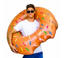 Dmuchany pączek koło do pływania donut 120 cm brązowy