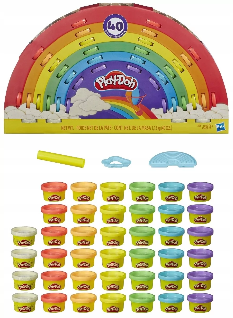 Play-Doh Ciastolina Tęcza 40 Tub E6016