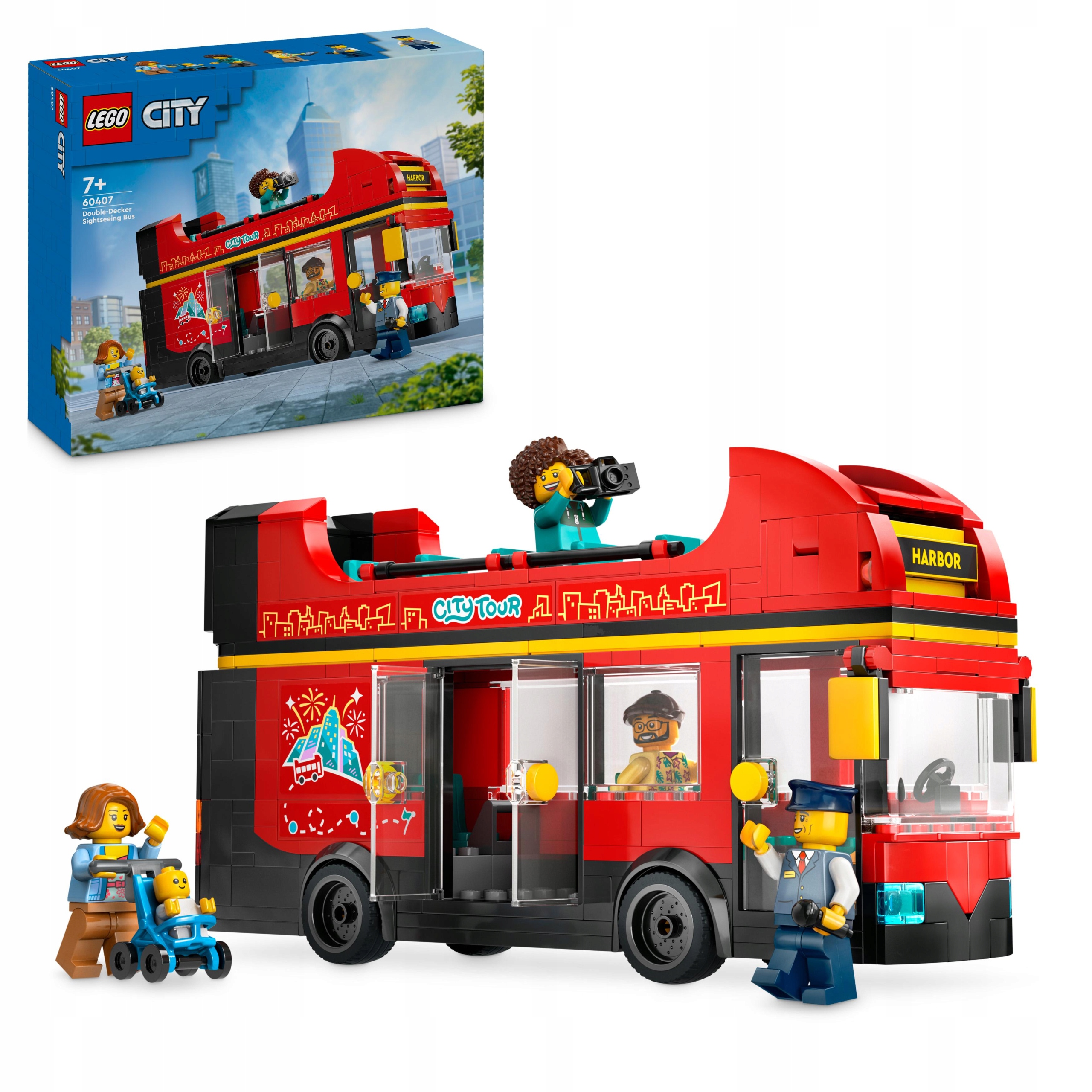 LEGO City Czerwony czteropiętrowy autobus 60407