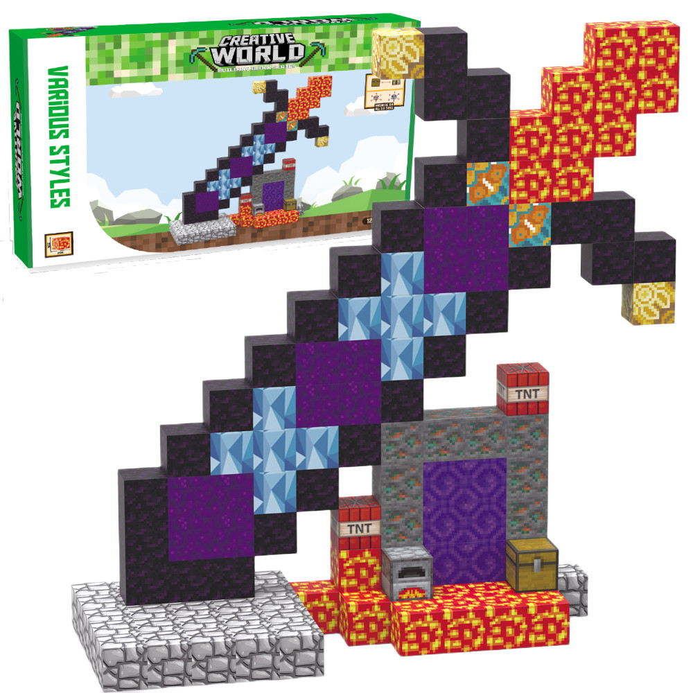 Creative World Zestaw Klocki Magnetyczne Miecz i Portal 125 el. JM819