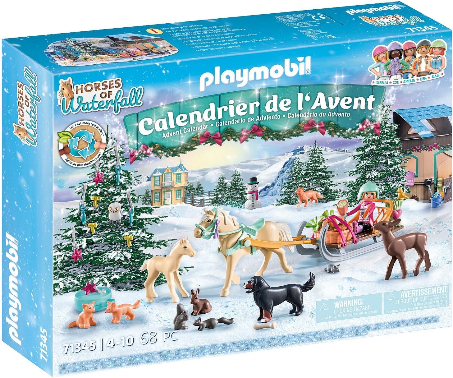 Playmobil Horses of Waterfall Kalendarz adwentowy Świat koni: Świąteczny kulig 71345