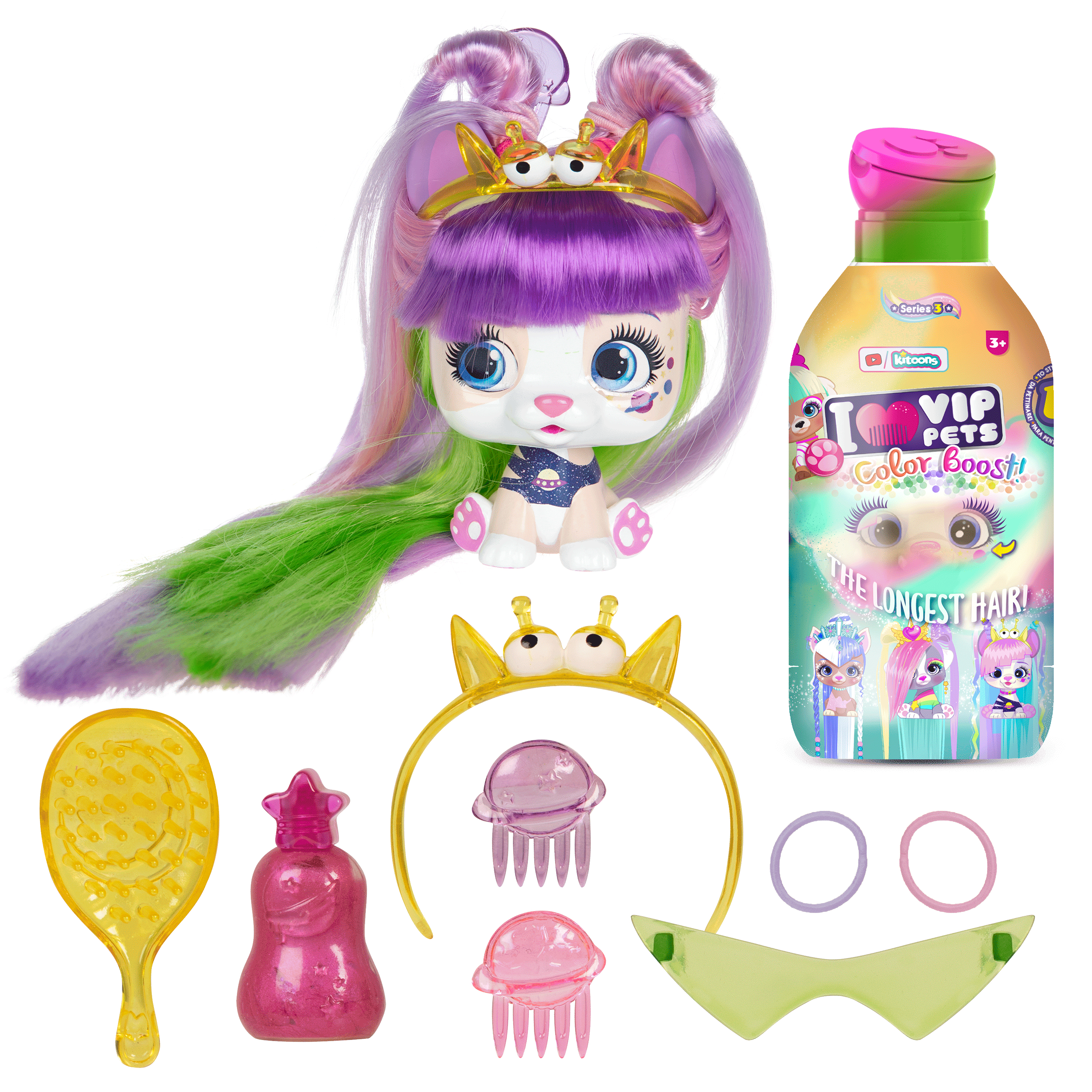 IMC Toys I Love Vip Pets Figurka Piesek z długimi włosami Color Boost do stylizacji 712003