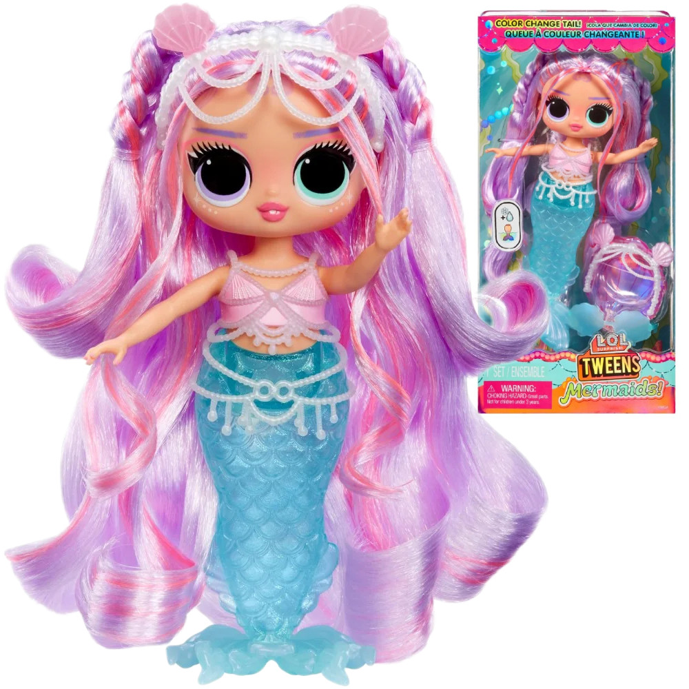 LOL Suprise Tweens Mermaid Lalka Syrena Zmieniająca Kolor Lana Marine 510444