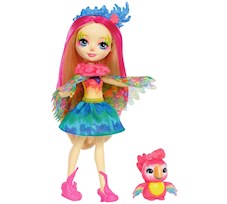 Mattel Lalka Enchantimals Peeki Parrot + papuga Sheeny FJJ21
