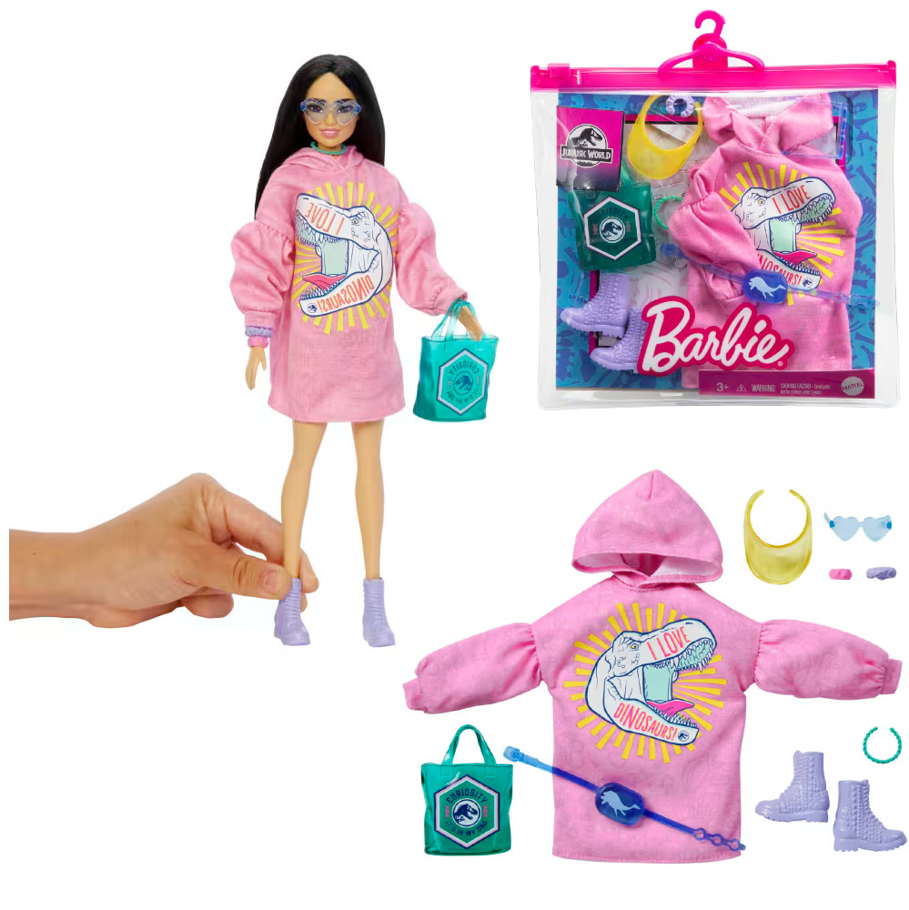 Barbie Fashion Zestaw Ubranek Jurassic Park - Bluza GRD62