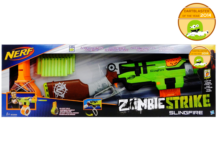 Nerf ZOMBIE STRIKE SLINGFIRE Lever Action Shotgun With 25max N-strike  Magazine
