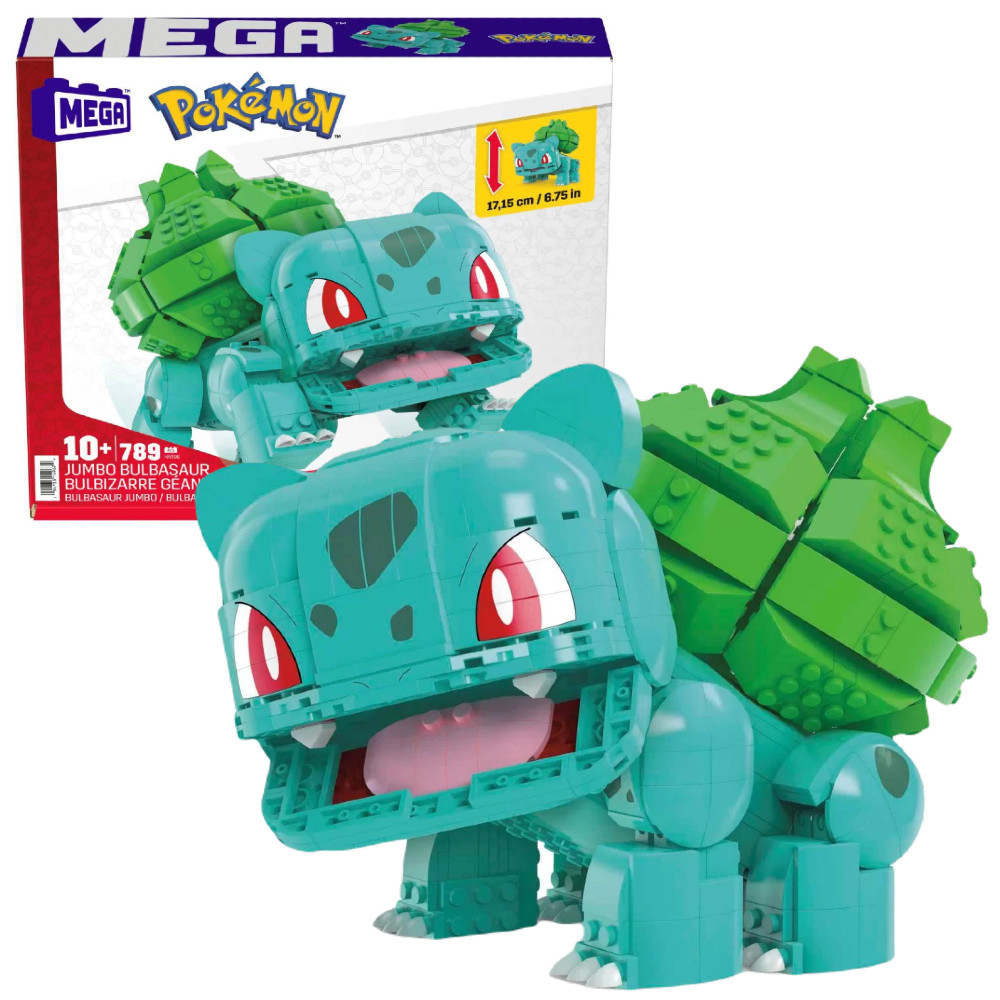 Klocki Mega Pokemon Duży Bulbasaur HNT96 uszkodzone opakowanie